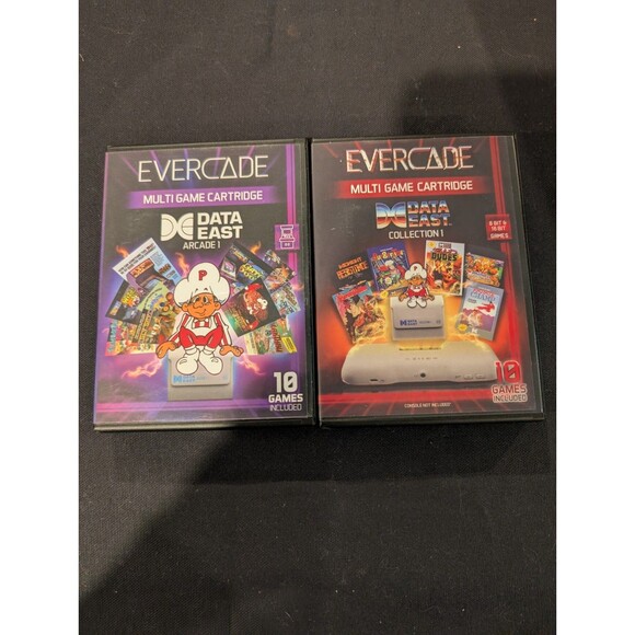 Evercade Data East Legacy 2-Pack – Collection 1 + Arcade 1 – Complete Mint Cond - Picture 1 of 3